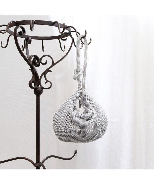 UNBILLION カシュカシュ cachecache / ラインストーン三日月ショルダー シルバー