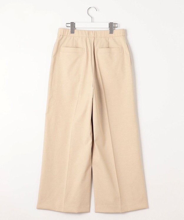 自由区 L 【接触冷感・UVカット・吸水速乾・洗える】シェルタリングドライオックスワイド パンツ ベージュ系