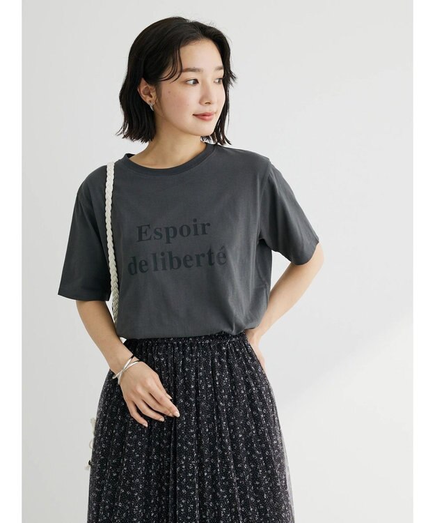 Green Parks フレンチロゴレギュラーＴシャツ Dark Gray