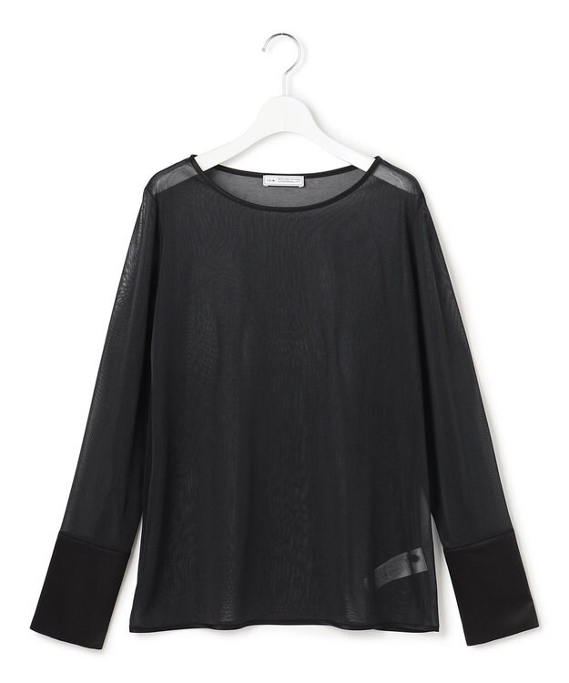 ICB 【WEB＆一部店舗限定】SheerSerika ボートネックプルオーバー ブラック