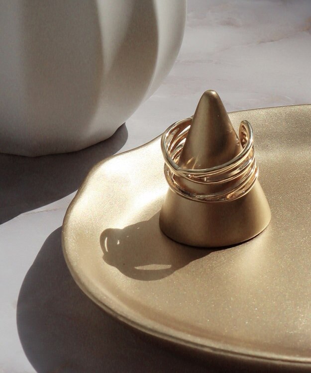 Tiaclasse 重ね付け風リング ゴールド