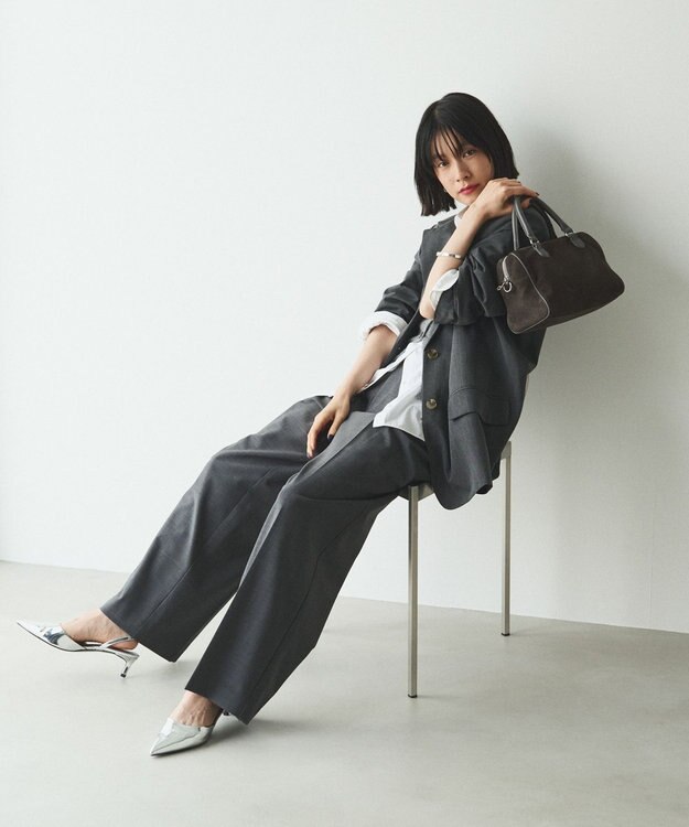 russet スエード2WAYミニボストンバッグ(CE-1570-WEB) Gray