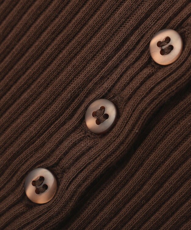 earth music&ecology 【綿100％】ピコミシンヘンリーネックタンクトップ Brown