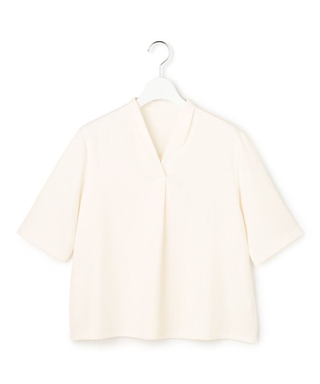 ICB 【先行予約】ライトストレッチアムンゼン Vネック半袖カットソー オフホワイト