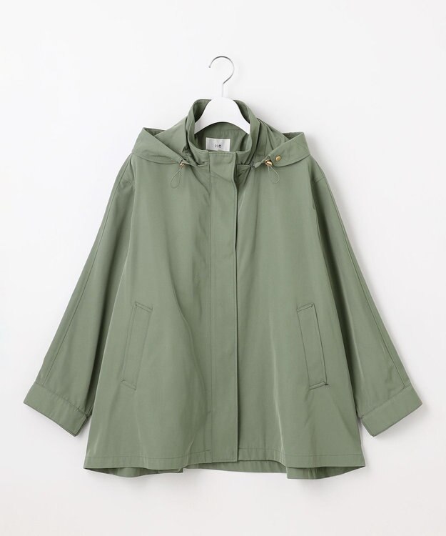 23区 【VERY3月号掲載/撥水加工】ライトツイル フーディーアウター カーキ系