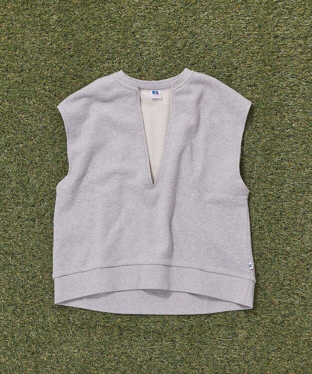 AMERICAN HOLIC 【RUSSELL】裏毛Vネックベスト Dark Gray Mixture