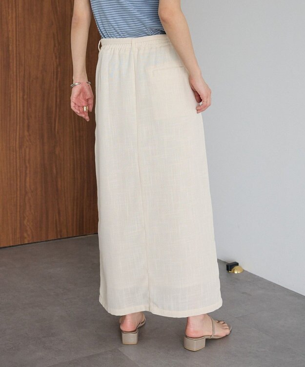 CRAFT STANDARD BOUTIQUE リネンライクラップ風スカート Ivory