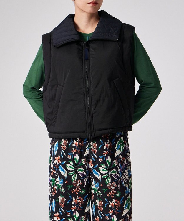 Paul Smith タフタ スタンドカラー ベスト ブラック