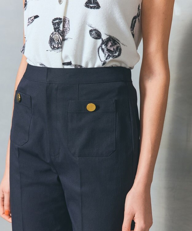 GRACE CONTINENTAL バックスリットスティックパンツ ブラック
