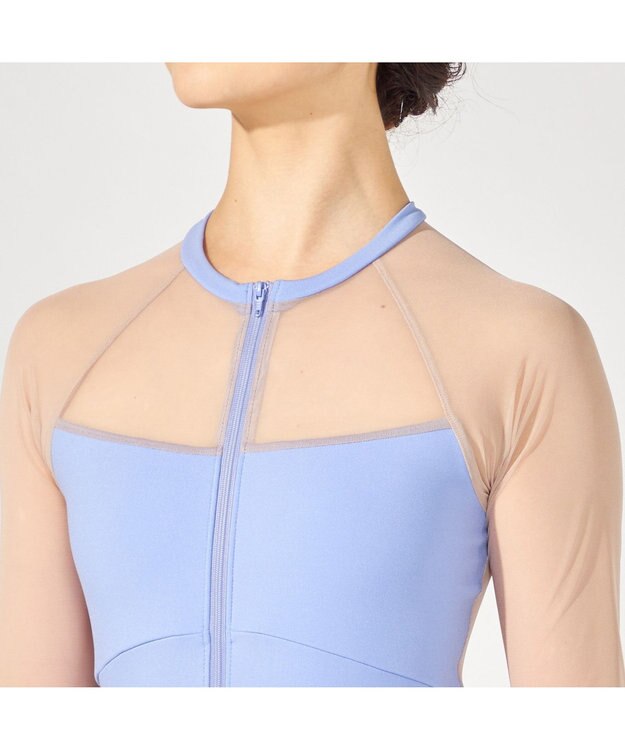 Chacott ロングスリーブレオタード スカイブルー