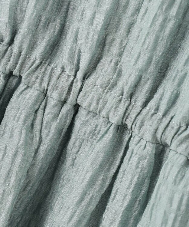 組曲 シャーリングライクシフォン ワンピース グリーン系