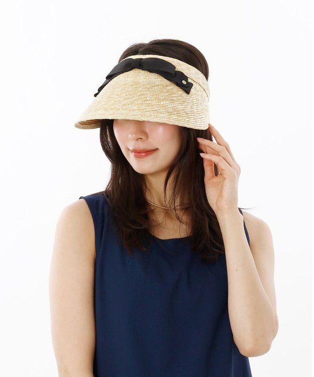 AURORA 【 LANVIN COLLECTION（ランバン コレクション） 】麦クリップバイザー ベージュ