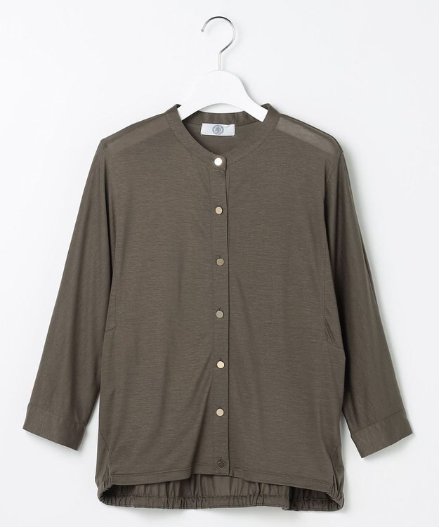 J.PRESS LADIES 【洗える・接触冷感】ジャージー ブルゾン モカ系