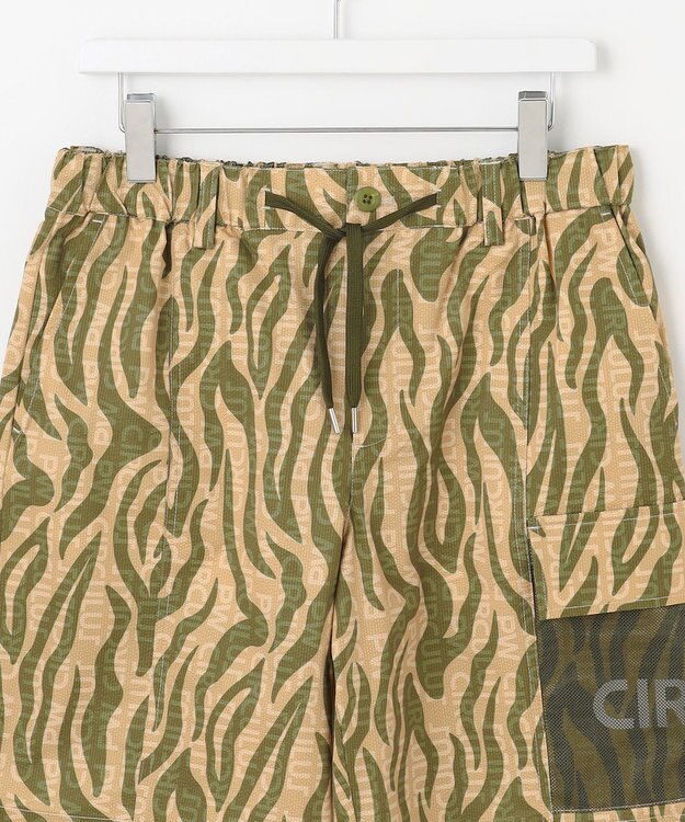 PW CIRCULUS 【MEN】ストライプカモフラ メッシュポケットショーツ ゴルフ カーキ系5