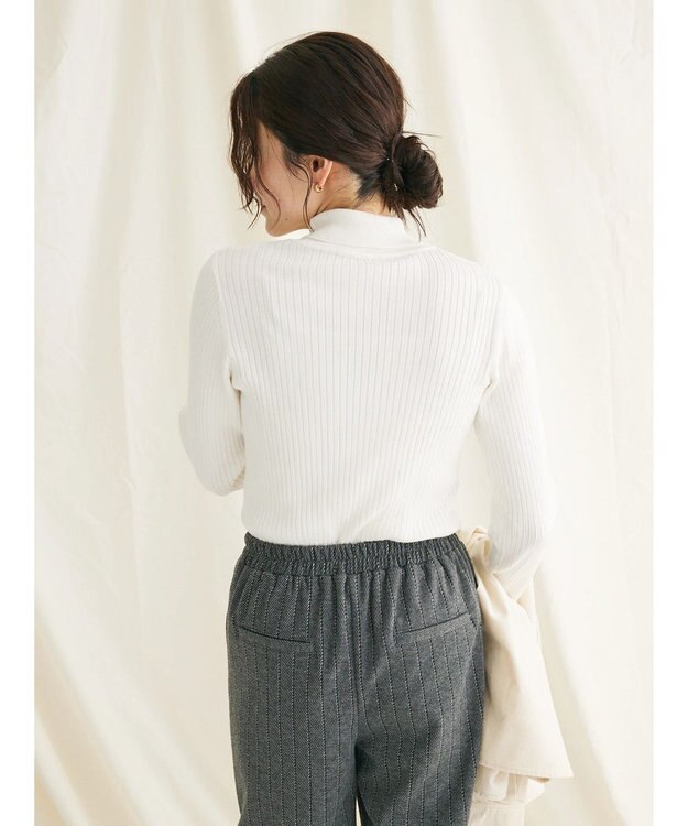 CRAFT STANDARD BOUTIQUE ウォッシャブルリブタートルニットプルオーバー Ivory