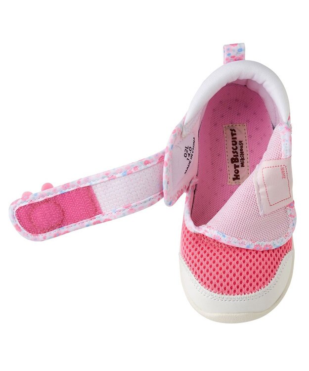 MIKI HOUSE HOT BISCUITS 【13-14.5cm】ダブルラッセル サマーセカンドベビーシューズ ピンク