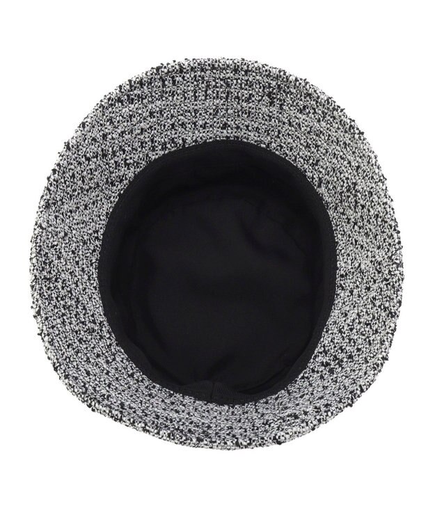 MOONBAT PAUL & JOE ACCESSOIRES 【サイズ調整可】ネコチャーム付ツイードバケットハット UV ブラック