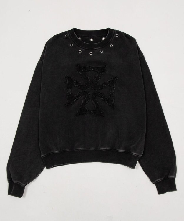 WEGO 【ユニセックス着用ITEM】ブリーチハトメロゴプルオーバー ブラックその他