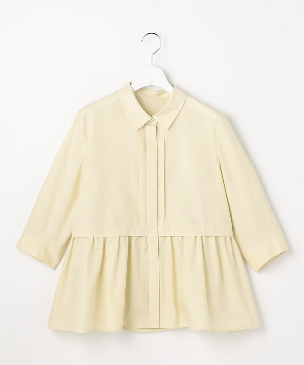 ANY SIS フレアペプラム シャツ ライトイエロー