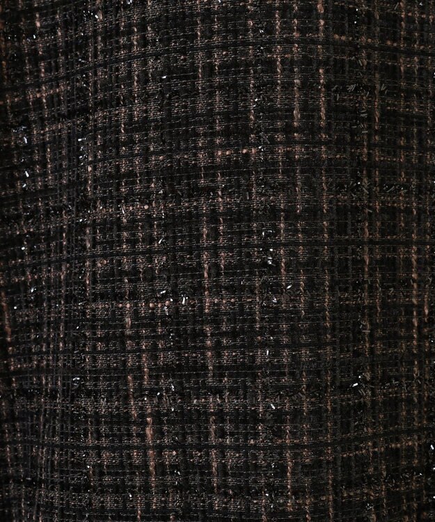 Green Parks ラメツィードペプラムベスト Black