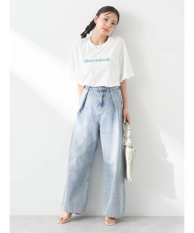 earth music&ecology ロゴソリッドＴシャツ Off White