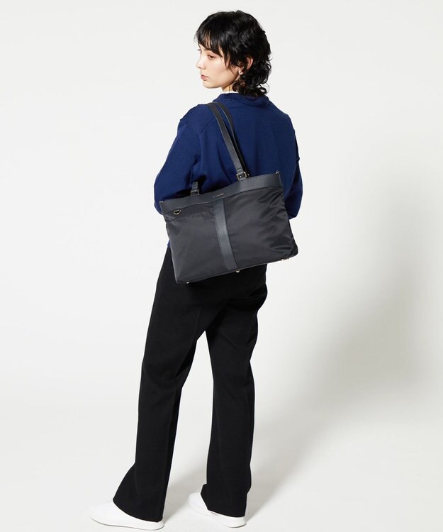 LA BAGAGERIE コンビ2WAYトートバッグ Mサイズ ネイビー