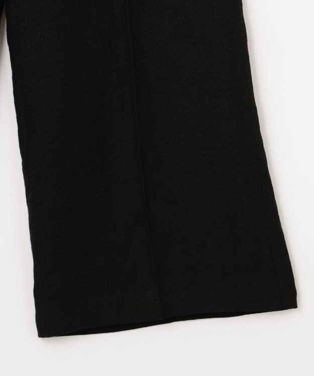 自由区 【XSサイズ～】ブライトリネンオックス ワイドパンツ ブラック系