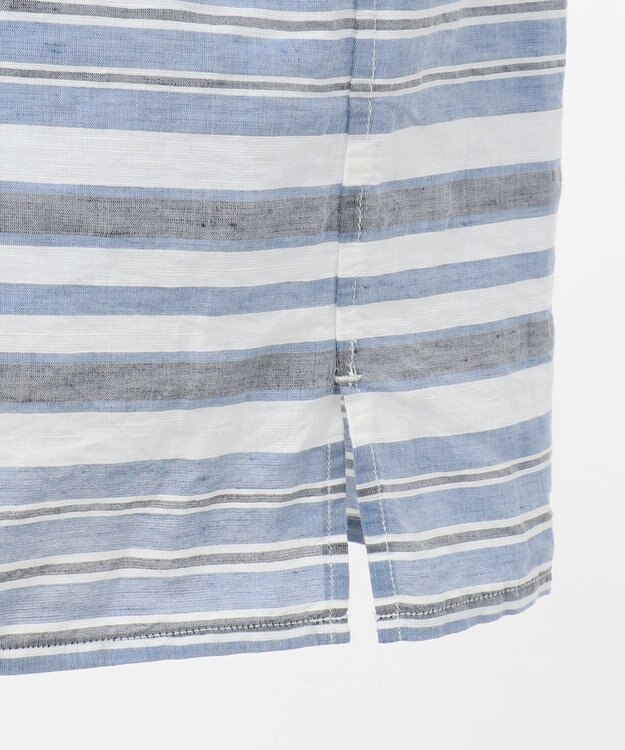 JOSEPH ABBOUD MOUNTAIN 【SPACE】OGビッグボーダー シャツ サックスブルー系2