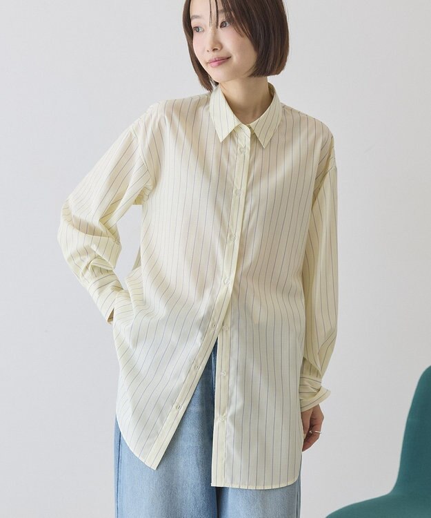 AMERICAN HOLIC 【2点セット・イージーケア】ビスチェ＋シャツ Stripe Yellow