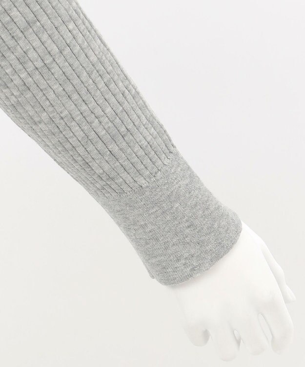 23区 【エステータ】シアーニット 長袖リブ ライトグレー系