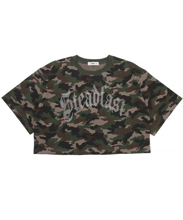 WEGO ラインストーンショートT 柄1