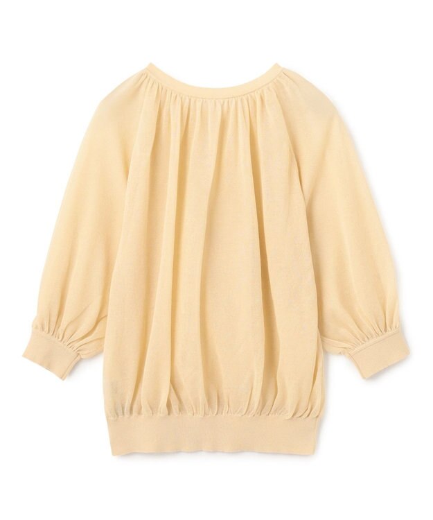 UNFILO シアーギャザーニット クリーム