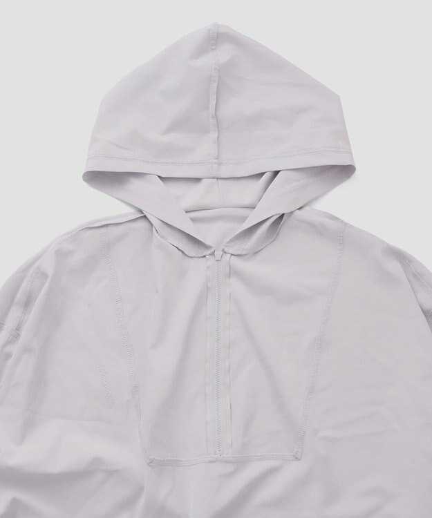 San-ai Resort（三愛水着楽園） 【再入荷】WEB限定商品　ポケット付きハーフジップラッシュパーカー＋リブタンキニ水着+レギンス5点セット【Beach Queen（ビーチクイーン）】 ライトグレー