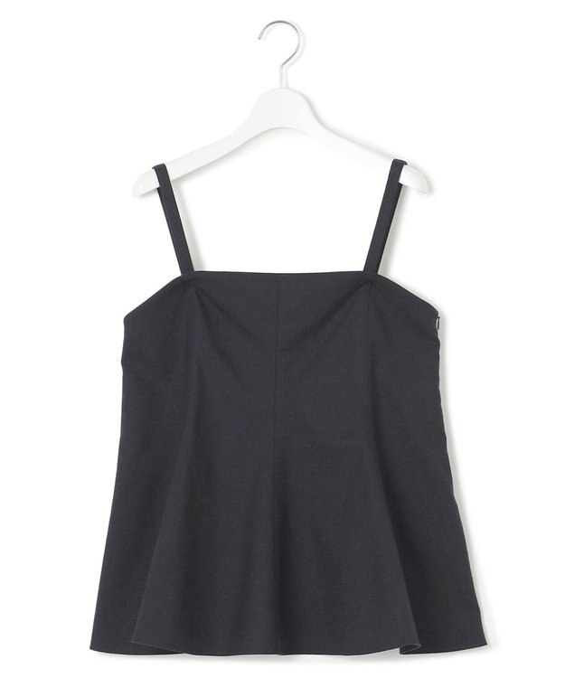 23区 【洗える】スラブツイードストレッチ キャミソール ブラウス ネイビー系