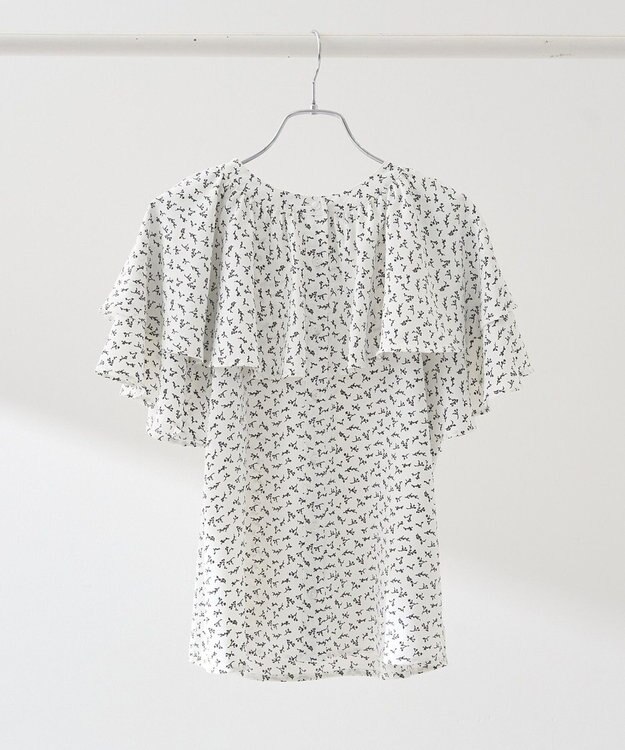 earth music&ecology ケープブラウス Flower