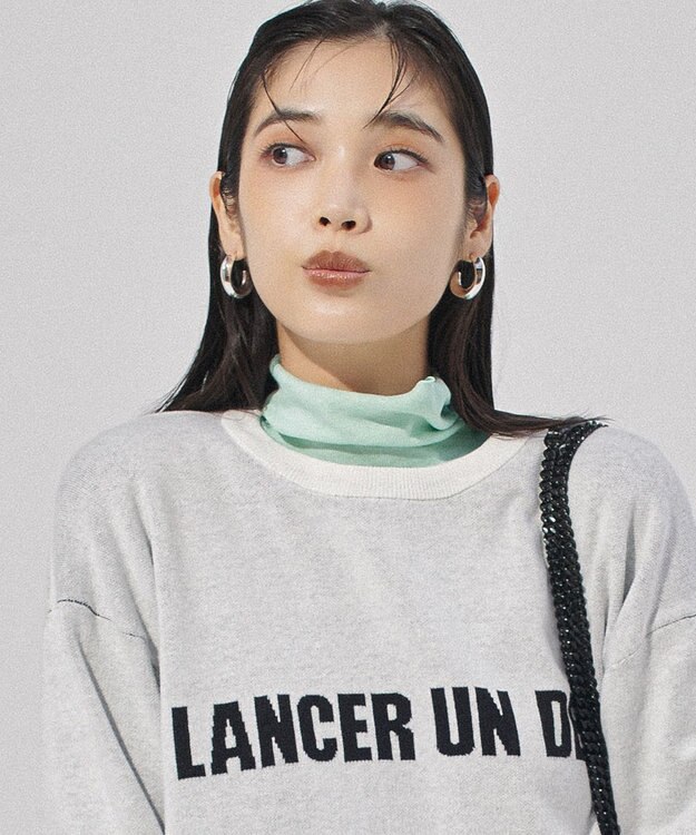 UNFILO 【暖かさ＆着心地の良さで大ヒット】コットンカシミヤ タートルネックカットソー [NEW]ミント