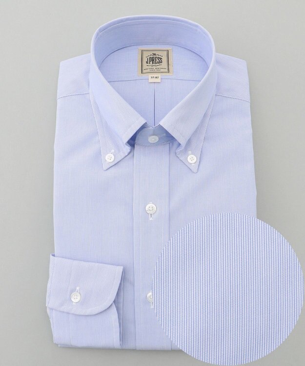 J.PRESS MEN 【Single Needle Tailoring / 形態安定】マイクロストライプ シャツ / B.D. ネイビー系1