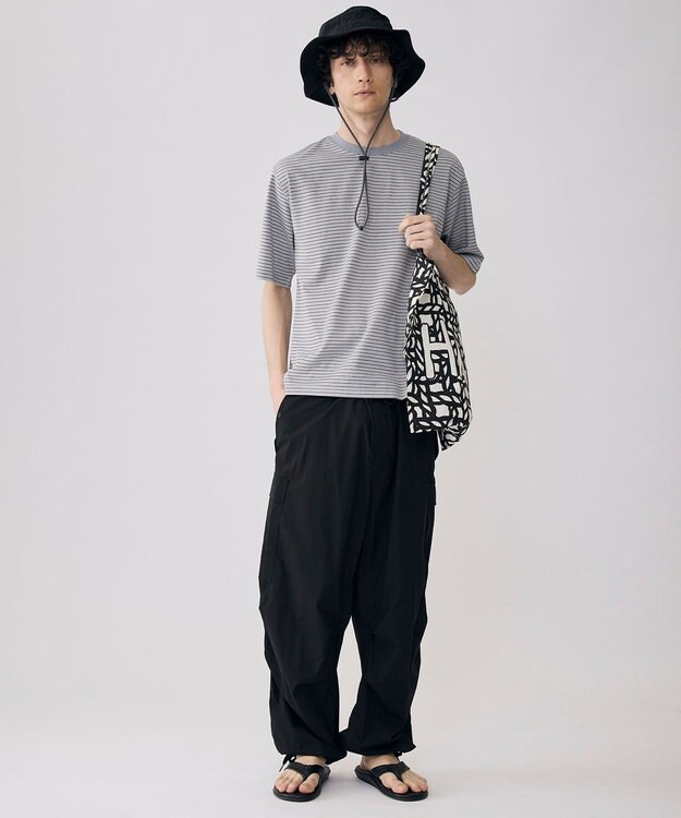 UNFILO MENS 【OCEANS 雑誌・web 掲載】スマート ストレッチ TEE【男女兼用/ギフトにもおすすめ】 グレーボーダー