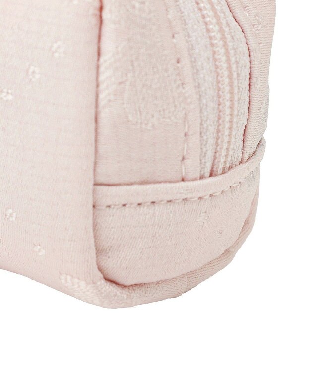 Maison de FLEUR リボンジャカードパールビジューロングポーチ Pink