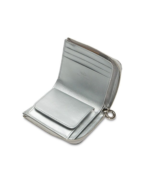 PELLE BORSA L字ファスナーミニ財布 Chrono Luce クロノルーチェ 5853 シルバー