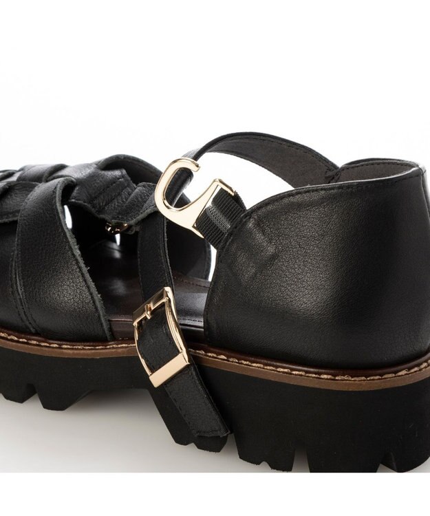 ing <ing>ボリュームソールグルカサンダル ブラック