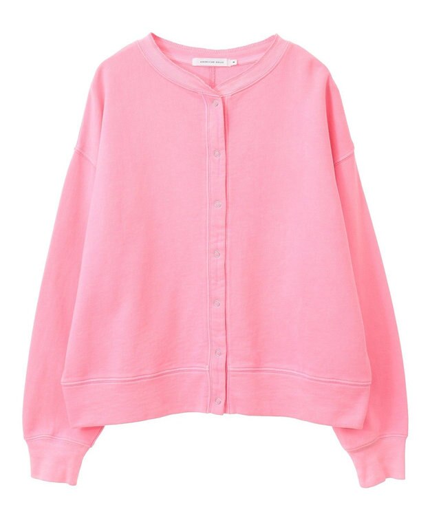 AMERICAN HOLIC ネオンカラーピグメント裏毛カーディガン Pink