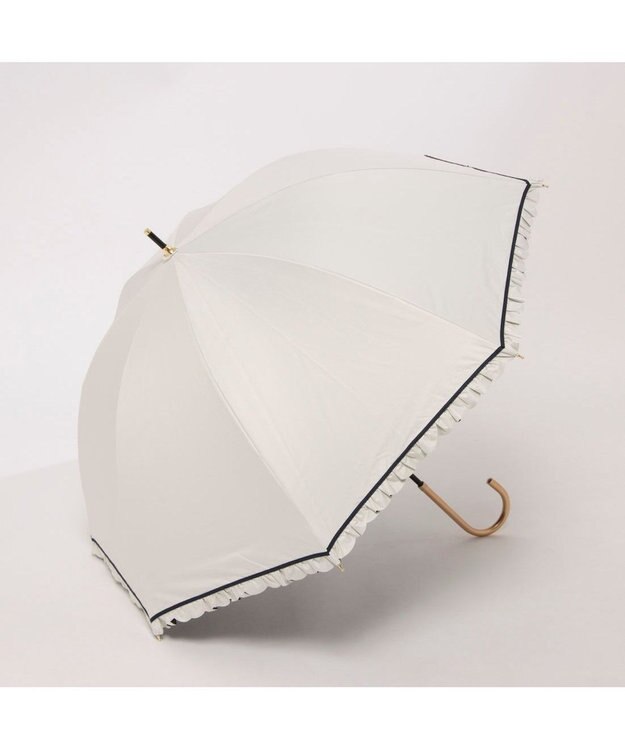 UNBILLION カシュネ cachenez / PUヒートカットフリルバルーンショートパラソル ホワイト