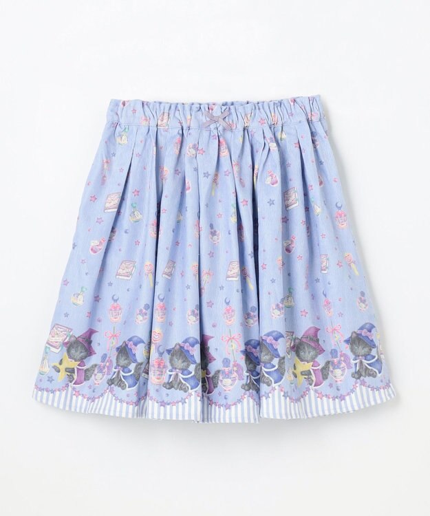 ANY KIDS マジカルキャットフレアスカート サックスブルー