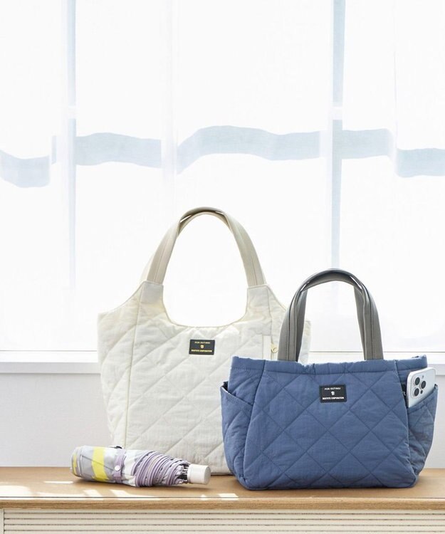 ROOTOTE 3673【仕切り+自立+撥水】LT.デリ.パルーティ.キルト-D 03：ブルー