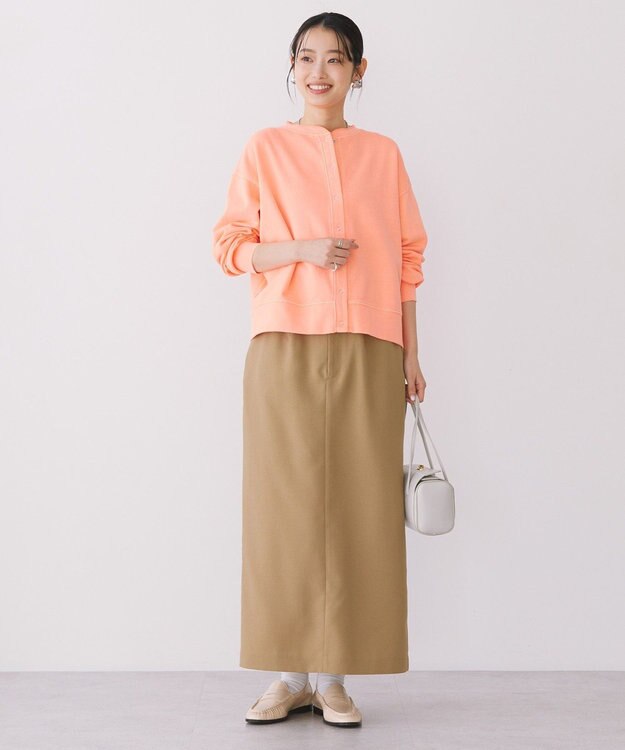 AMERICAN HOLIC ネオンカラーピグメント裏毛カーディガン Orange