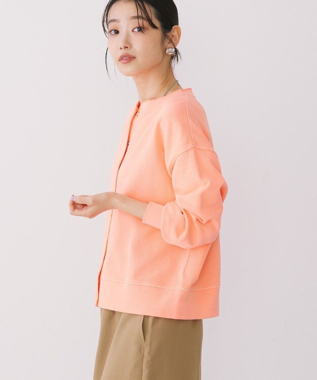 AMERICAN HOLIC ネオンカラーピグメント裏毛カーディガン Orange