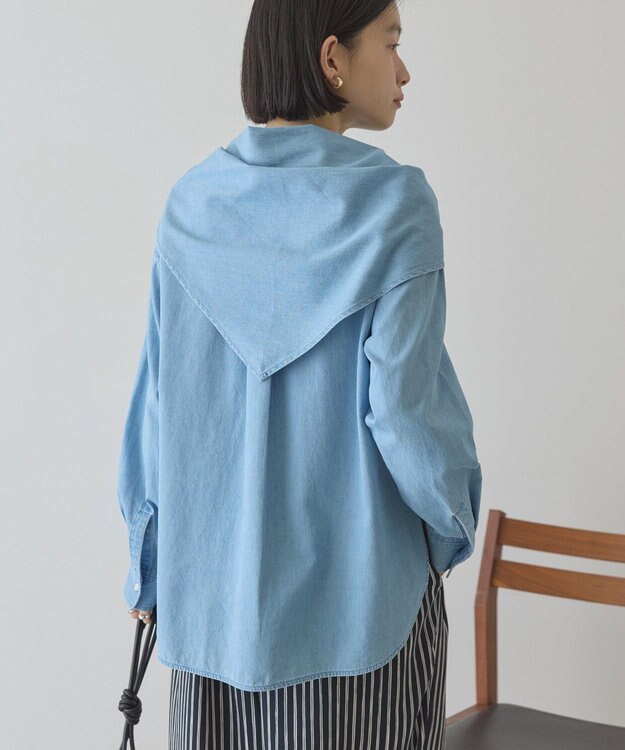 AMERICAN HOLIC スカーフセットデニムシャツ Light Indigo