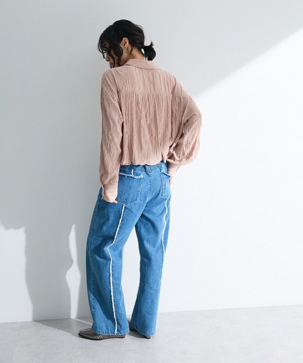 Green Parks ・ＳＵＧＡＲ　ＳＰＯＯＮ　ワッシャーキリカエブラウス Pink