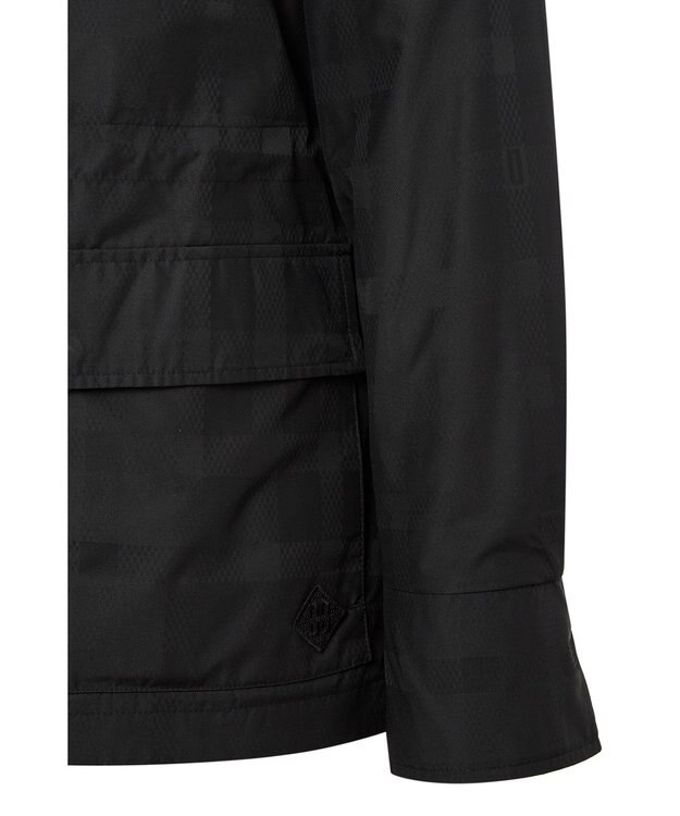 DAKS シグネチャーチェック ジャカードサファリブルゾン ブラック